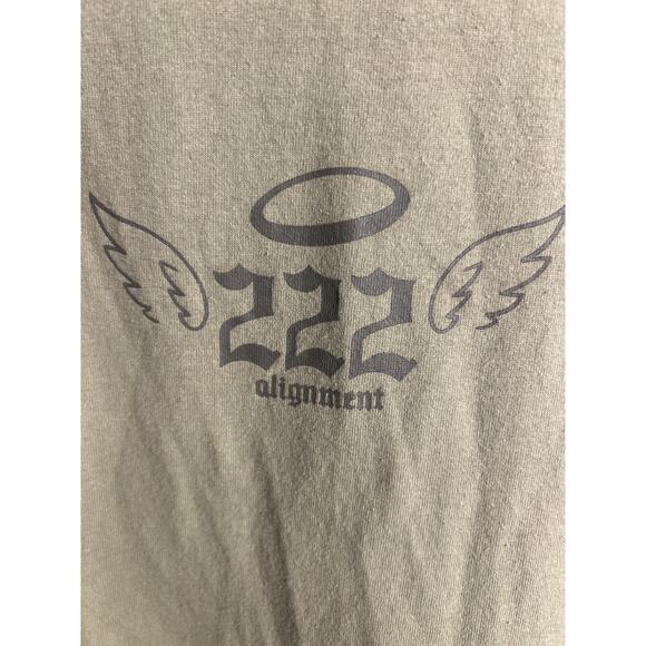 Street Wear Society Women's Angel 222 Alignment Tshirt Green Large - Picture 3 of 4